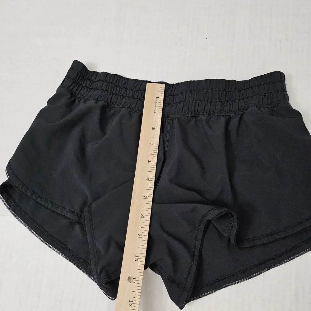 Lululemon Seek The Heat Shorts II 2.5” Black Womens 4‎ Swift Ultra Light Lined